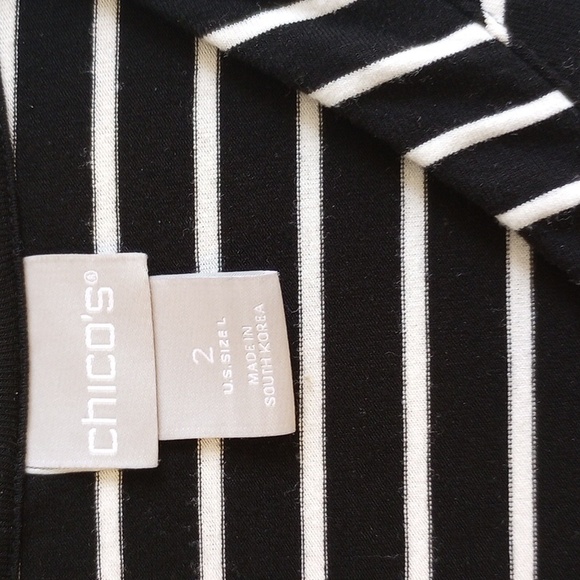 Chico's Black/White Striped Top/2 Tops For $30 - Picture 7 of 7